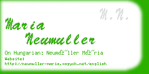 maria neumuller business card